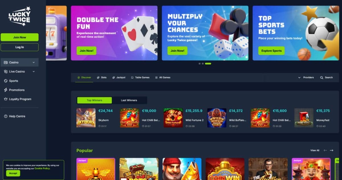 Lucky Twice Casino — Real Money Slots & Live Dealer Action image 2