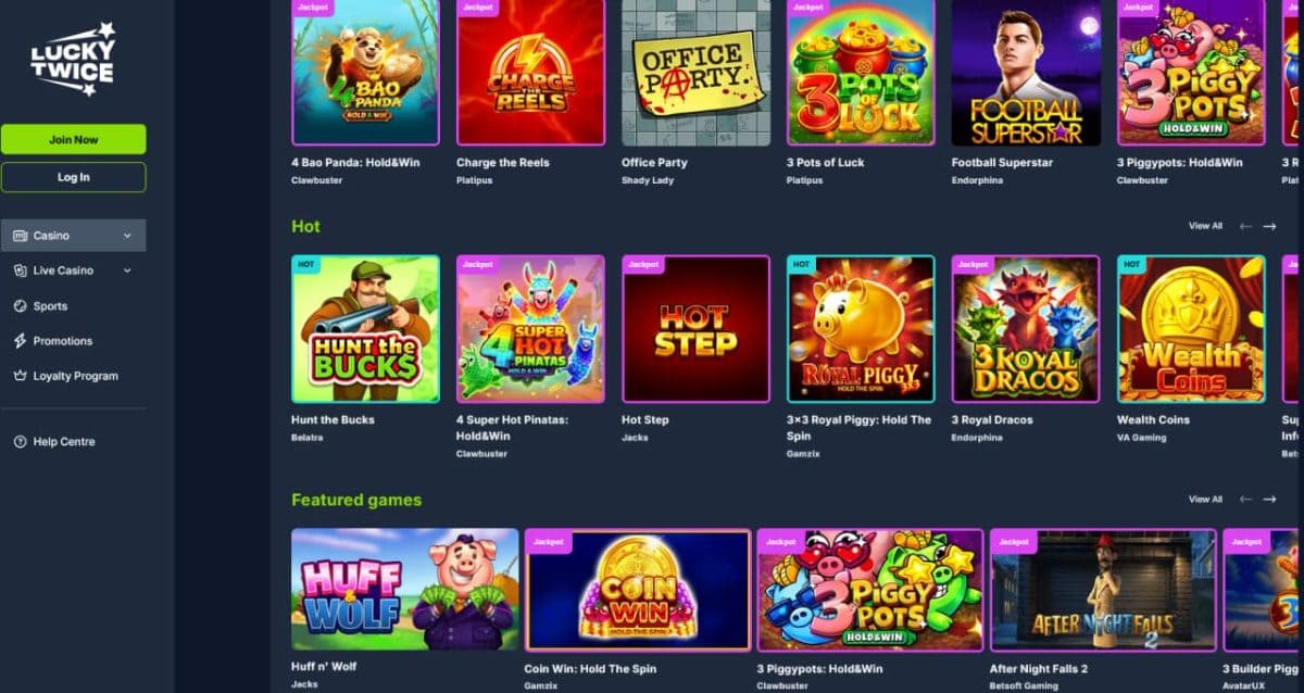 Lucky Twice Casino — Real Money Slots & Live Dealer Action image 3
